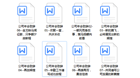 年会致辞7个模板下载